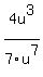 4u%5E3%2F7u%5E7