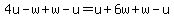 4u-w%2Bw-u=u%2B6w%2Bw-u