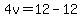 4v=12-12