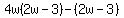 4w%282w+-+3%29+-+%282w+-+3%29