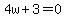 4w%2B3=0