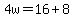 4w=16%2B8