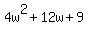 4w%5E2%2B12w%2B9
