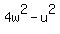 4w%5E2-u%5E2