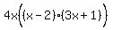 4x%28%28x-2%29%283x%2B1%29%5E%22%22%29