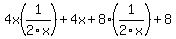 4x%281%2F2x%29%2B4x%2B8%281%2F2x%29%2B8