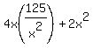 4x%28125%2Fx%5E2%29%2B2x%5E2