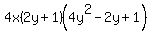 4x%282y%2B1%29%284y%5E2-2y%2B1%29