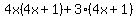 4x%284x%2B1%29%2B3%284x%2B1%29
