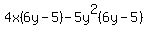 4x%286y-5%29-5y%5E2%286y-5%29
