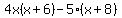 4x%28x%2B6%29+-+5%28x%2B8%29