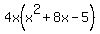 4x%28x%5E2%2B8x-5%29
