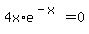 4x%2Ae%5E%28-x%29=0