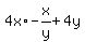 4x%2Aexpr%28-x%2Fy%29%2B4y