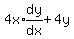 4x%2Aexpr%28dy%2Fdx%29%2B4y%29