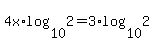 4x%2Alog%2810%2C2%29+=+3%2Alog%2810%2C2%29