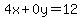 4x%2B0y=12