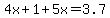 4x%2B1%2B5x=3.7