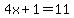 4x%2B1=11