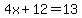 4x%2B12=13