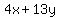 4x%2B13y