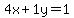 4x%2B1y=1