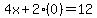 4x%2B2%280%29=12