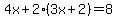 4x%2B2%283x%2B2%29=8