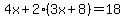 4x%2B2%283x%2B8%29=18