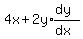 4x%2B2y%2Aexpr%28%28dy%29%2F%28dx%29%29