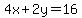 4x%2B2y=16