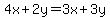 4x%2B2y=3x%2B3y