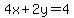 4x%2B2y=4