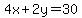 4x%2B2y+=+30