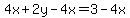 4x%2B2y-4x=3-4x