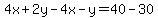 4x%2B2y-4x-y=40-30