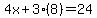4x%2B3%288%29=24