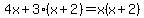 4x%2B3%28x%2B2%29=x%28x%2B2%29