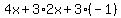 4x%2B3%2A2x%2B3%2A%28-1%29