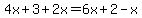 4x%2B3%2B2x=6x%2B2-x