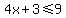 4x%2B3%3C=9