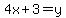 4x%2B3=y