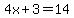 4x%2B3+=+14
