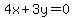 4x%2B3y=0