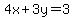 4x%2B3y=3