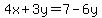 4x%2B3y=7-6y