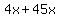 4x%2B45x