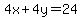 4x%2B4y=24+