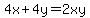 4x%2B4y=2xy