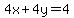 4x%2B4y=4
